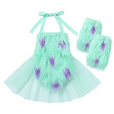 Monsters Inc Sullivan Fuzzy Fur Costume Set with Leg Warmers.